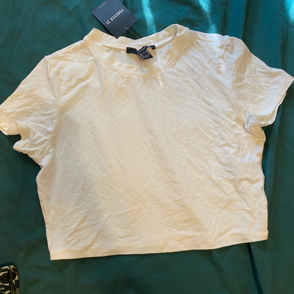 White crop top